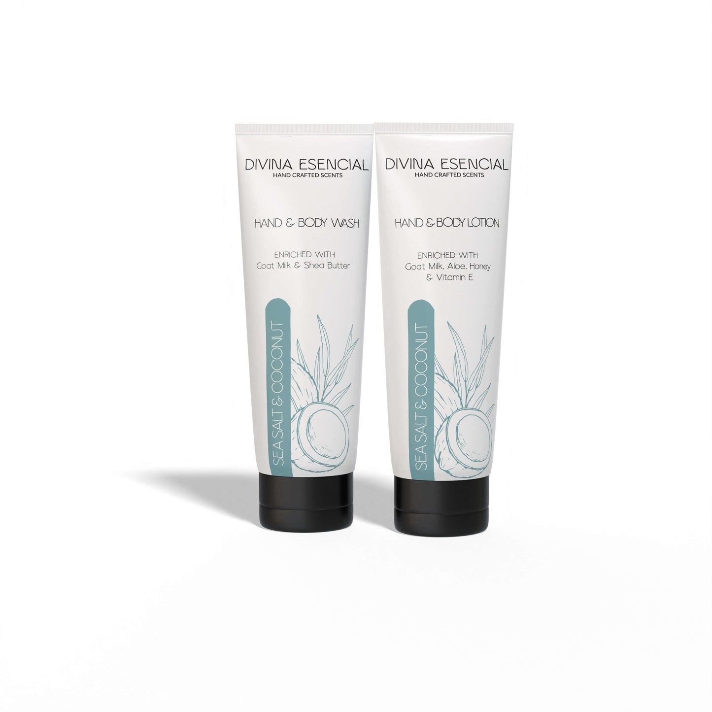 Travel Size Hand & Body Wash & Lotion Set with Canvas Bag