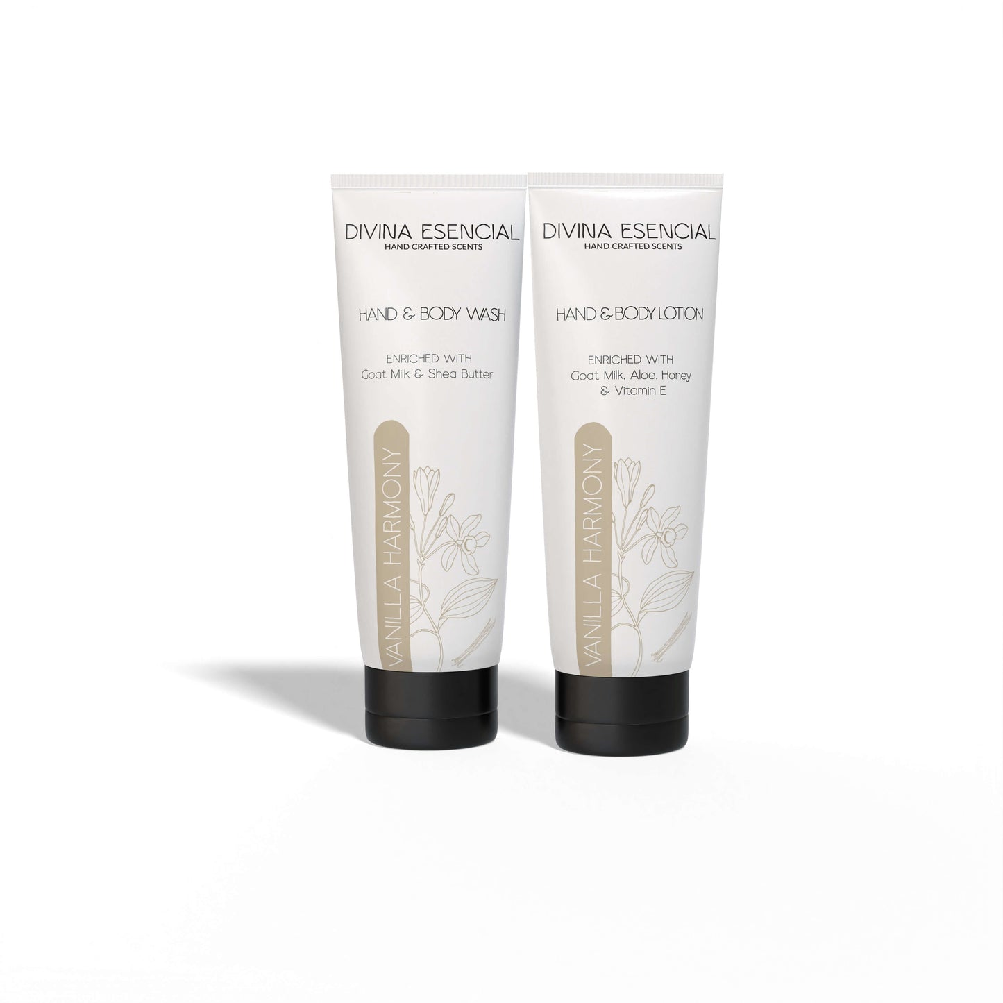 Travel Size Hand & Body Wash & Lotion Set with Canvas Bag