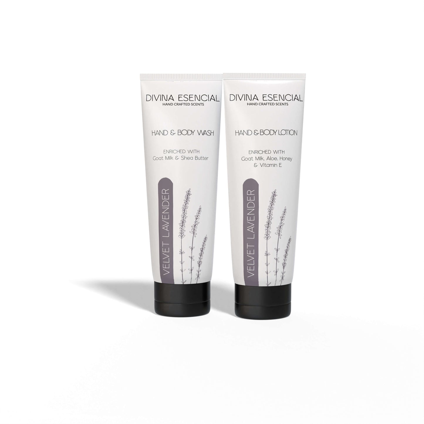 Travel Size Hand & Body Wash & Lotion Set with Canvas Bag
