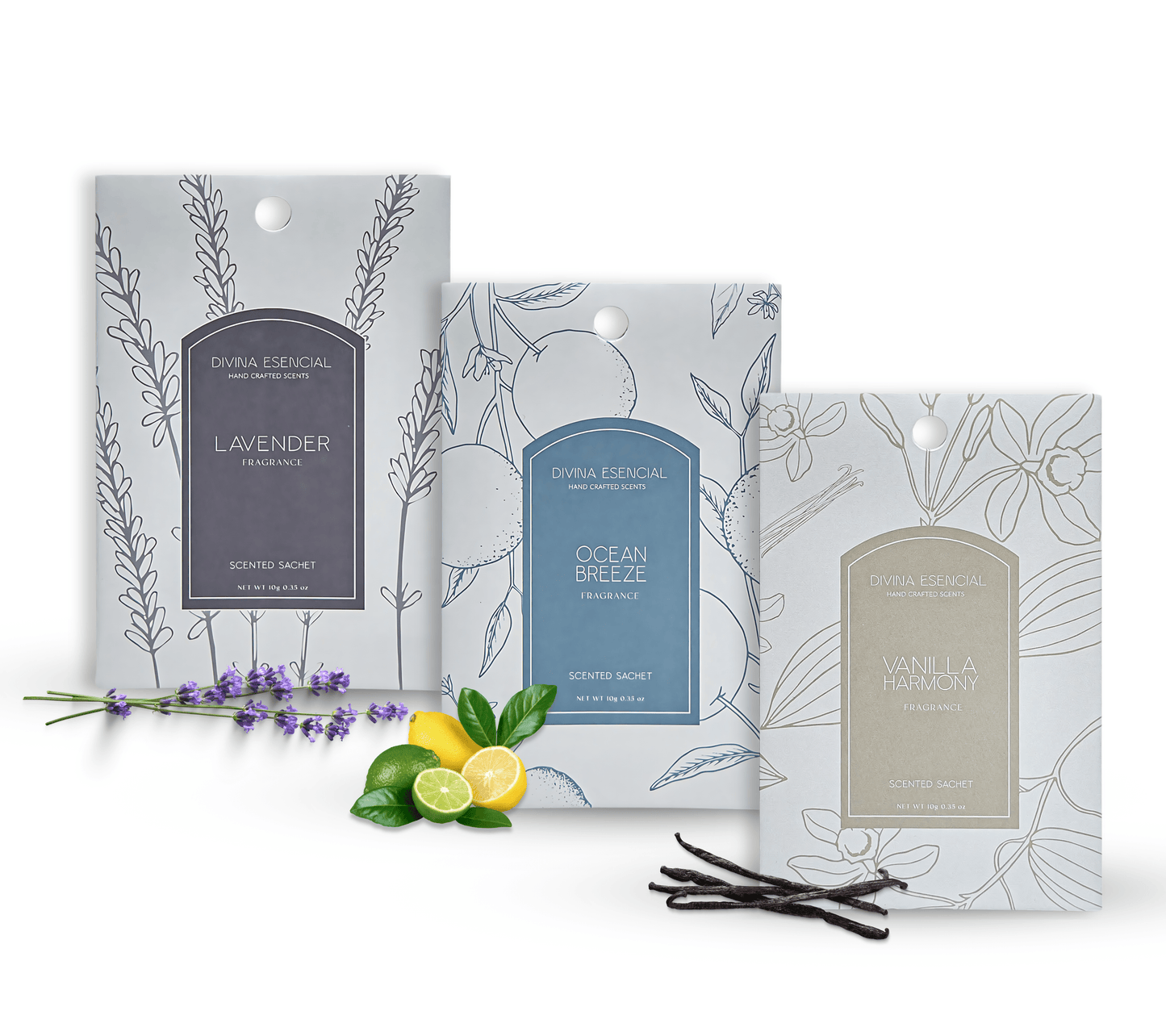Scented Sachets - Assorted 6 Count with a Canvas Set