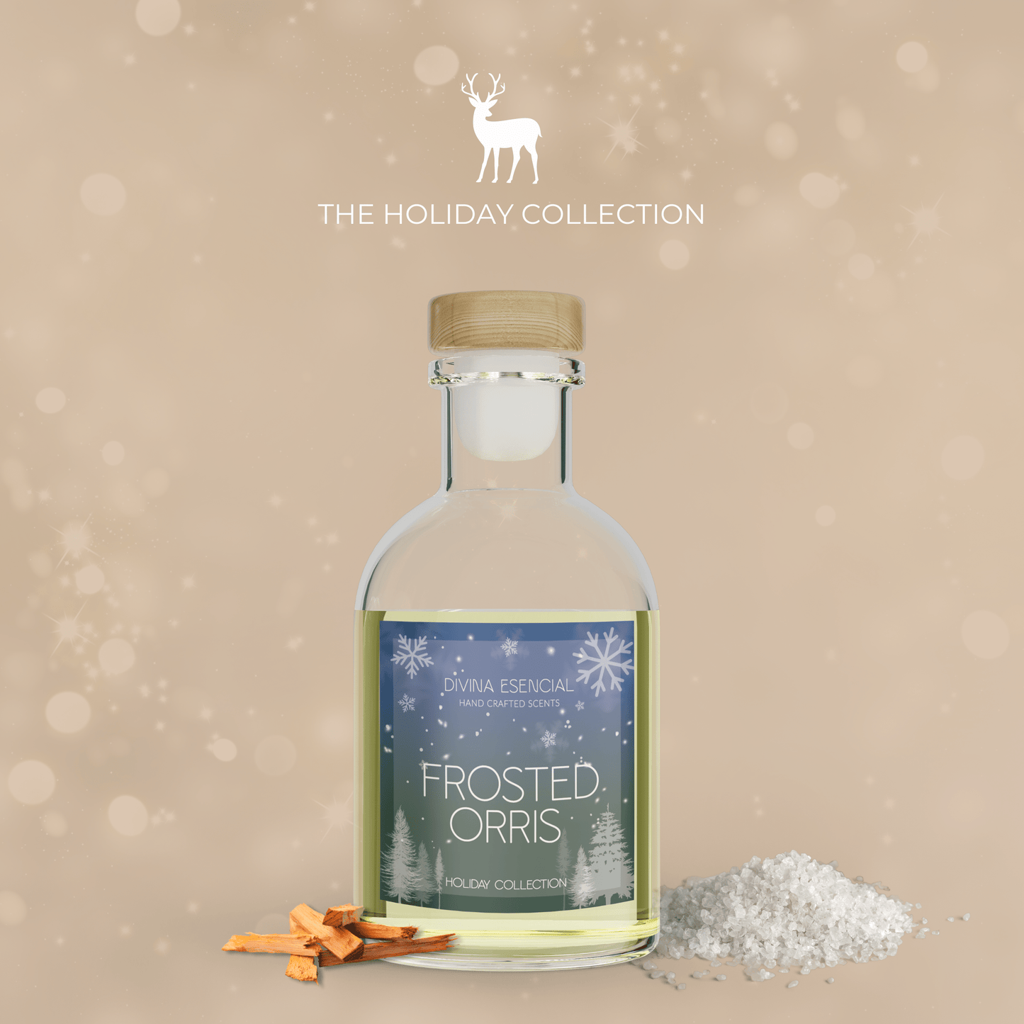 Frosted Orris Holiday Reed Diffuser | Sea Salt & Citrus Scented Diffuser