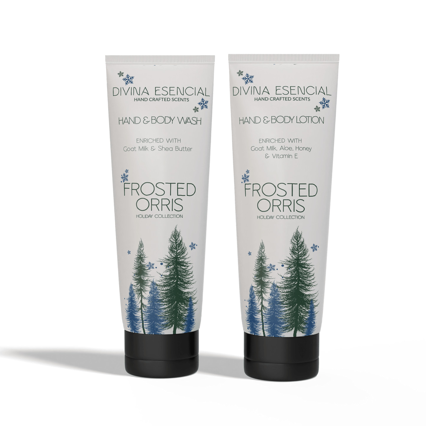 Frosted Orris Holiday Travel Size Set| Includes Canvas Bag | Festive Skincare Duo