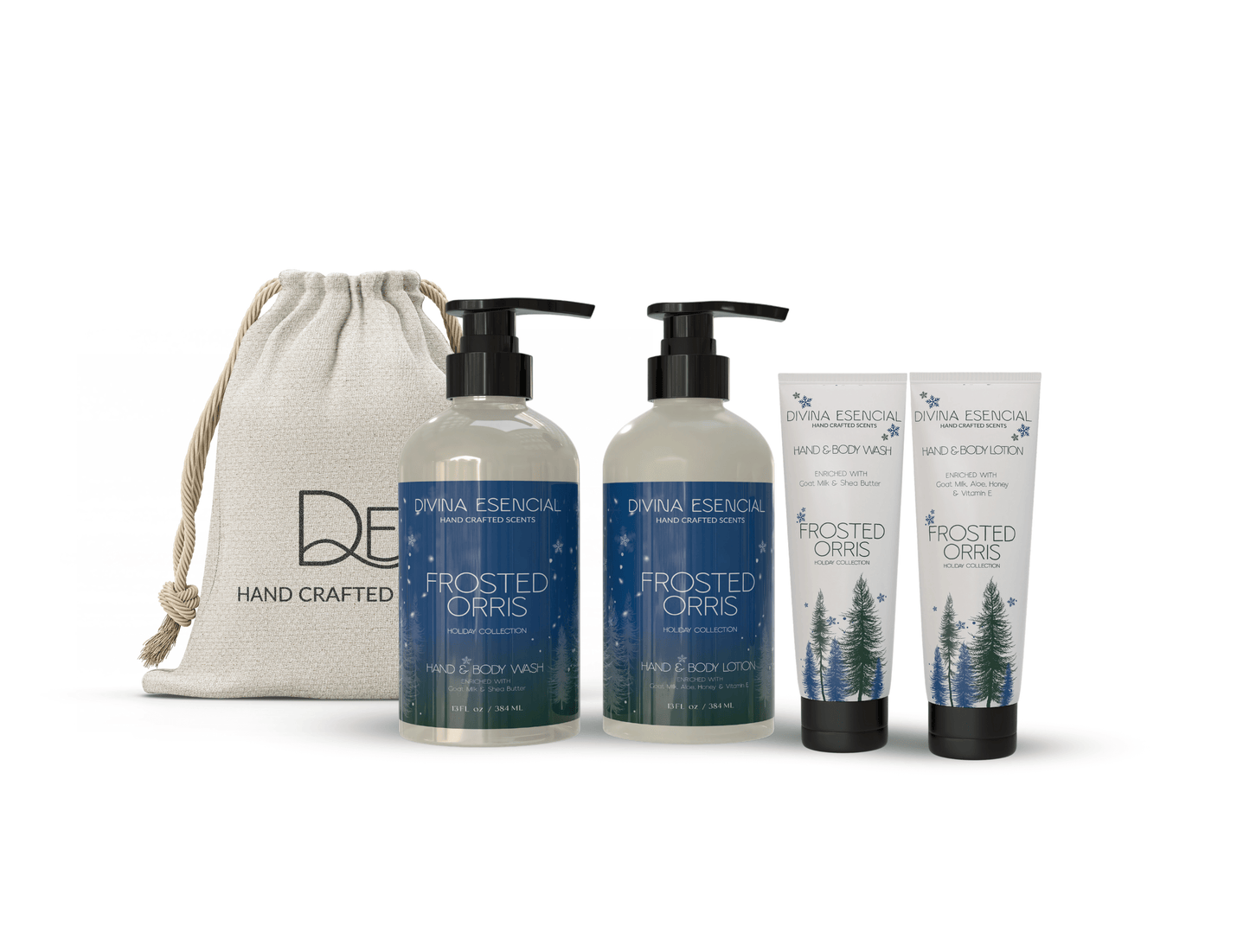 Merry Bright Sparkling Vanilla Body Collection Gift Set with Canvas Bag