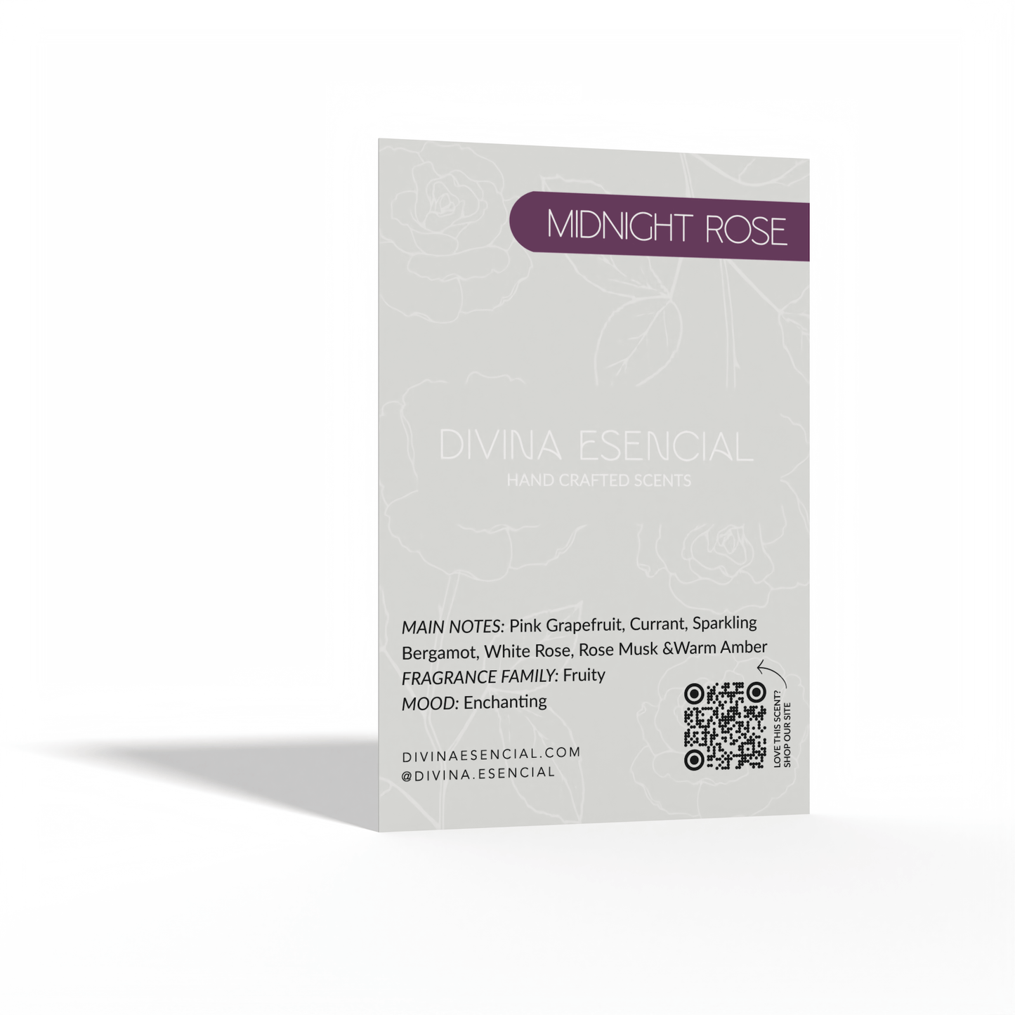 Sample Card Reed Diffuser Set with 10 Scents in Eco-Friendly Canvas Bag