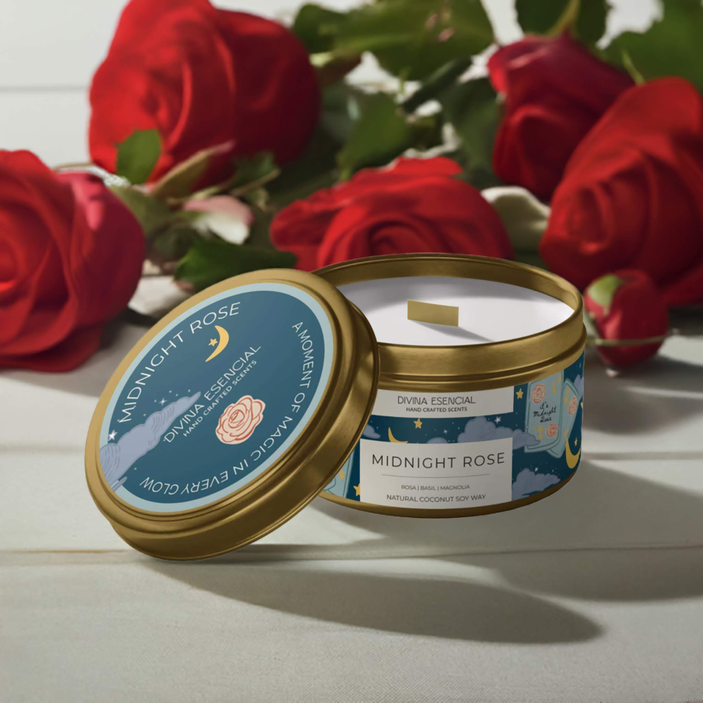 mothers day gift ideas, rose candle
