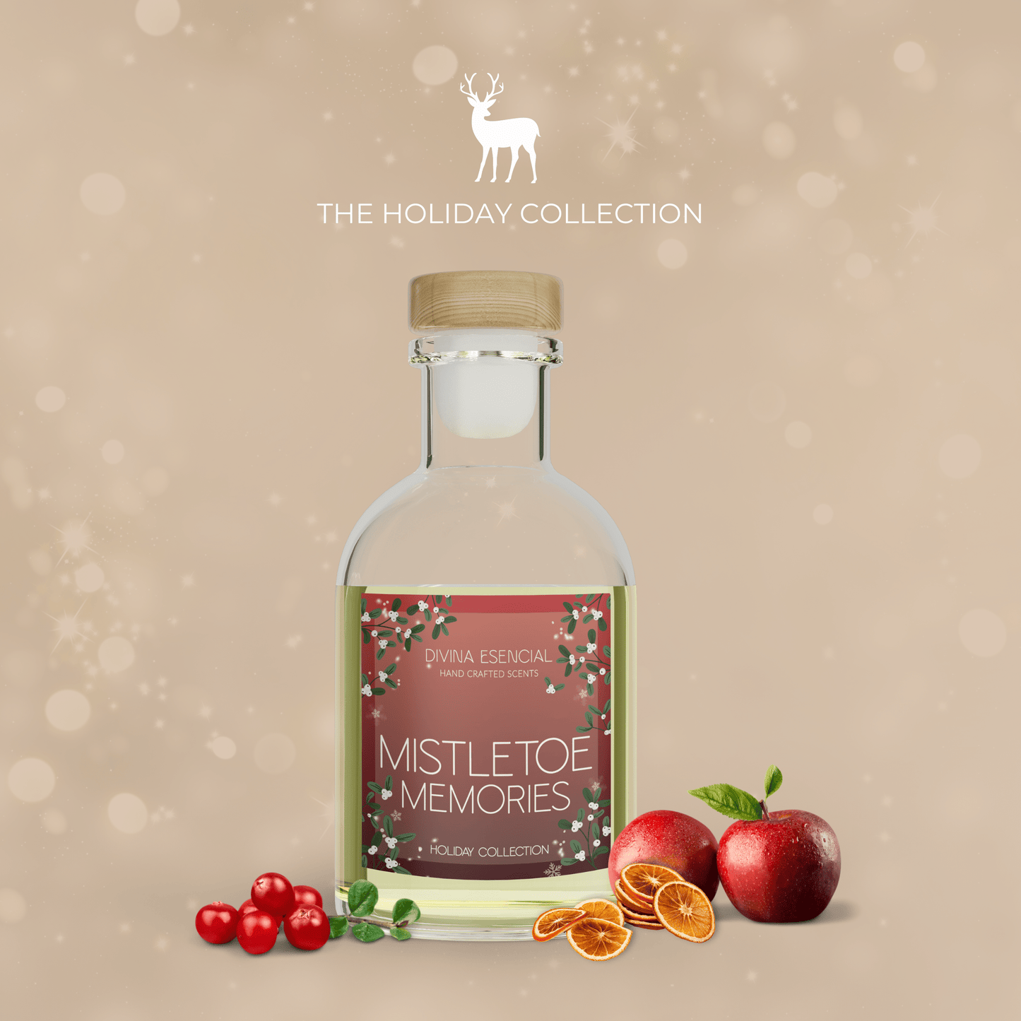Mistletoe Memories Holiday Reed Diffuser | Christmas Scented Diffuser