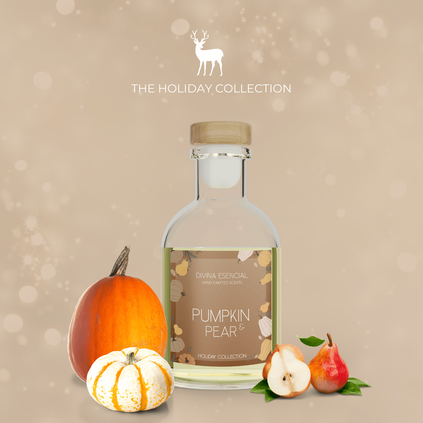 Gingerbread Chai Bliss Holiday Reed Diffuser – Festive Spiced Christmas Scent