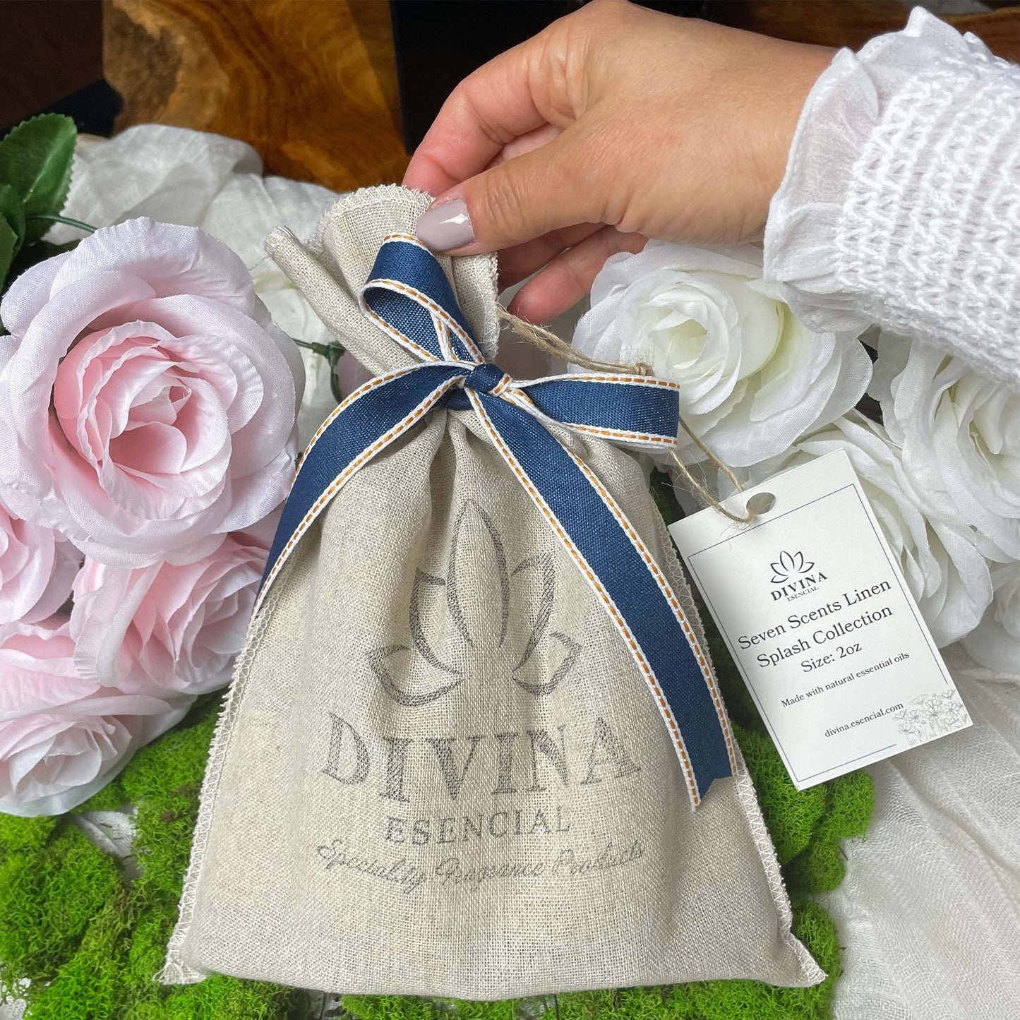 Linen Spray Sample Gift Set – 7 Fragrances (2 oz) with Canvas Bag