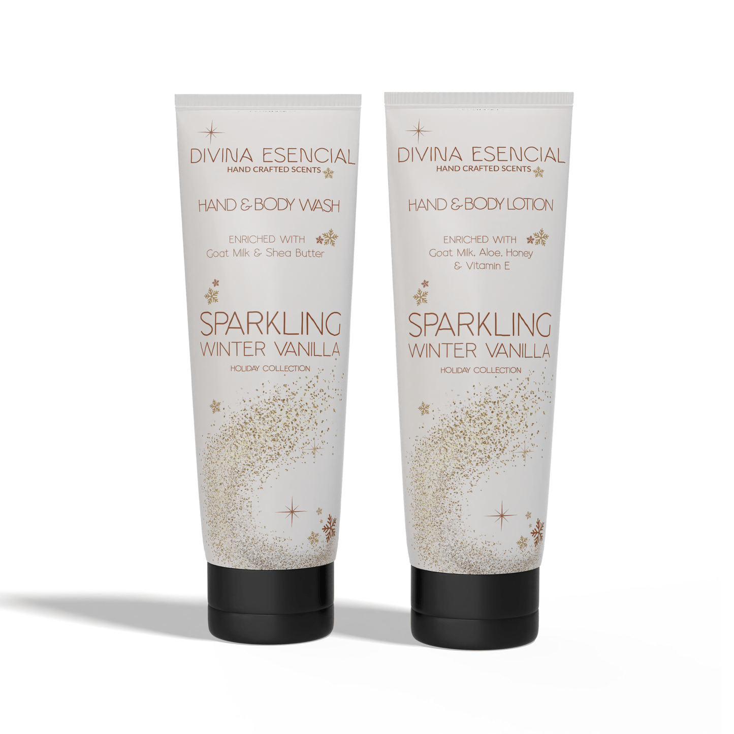 Sparkling Vanilla Holiday Travel Size Gift Set | Includes Canvas Bag | Festive Skincare Duo