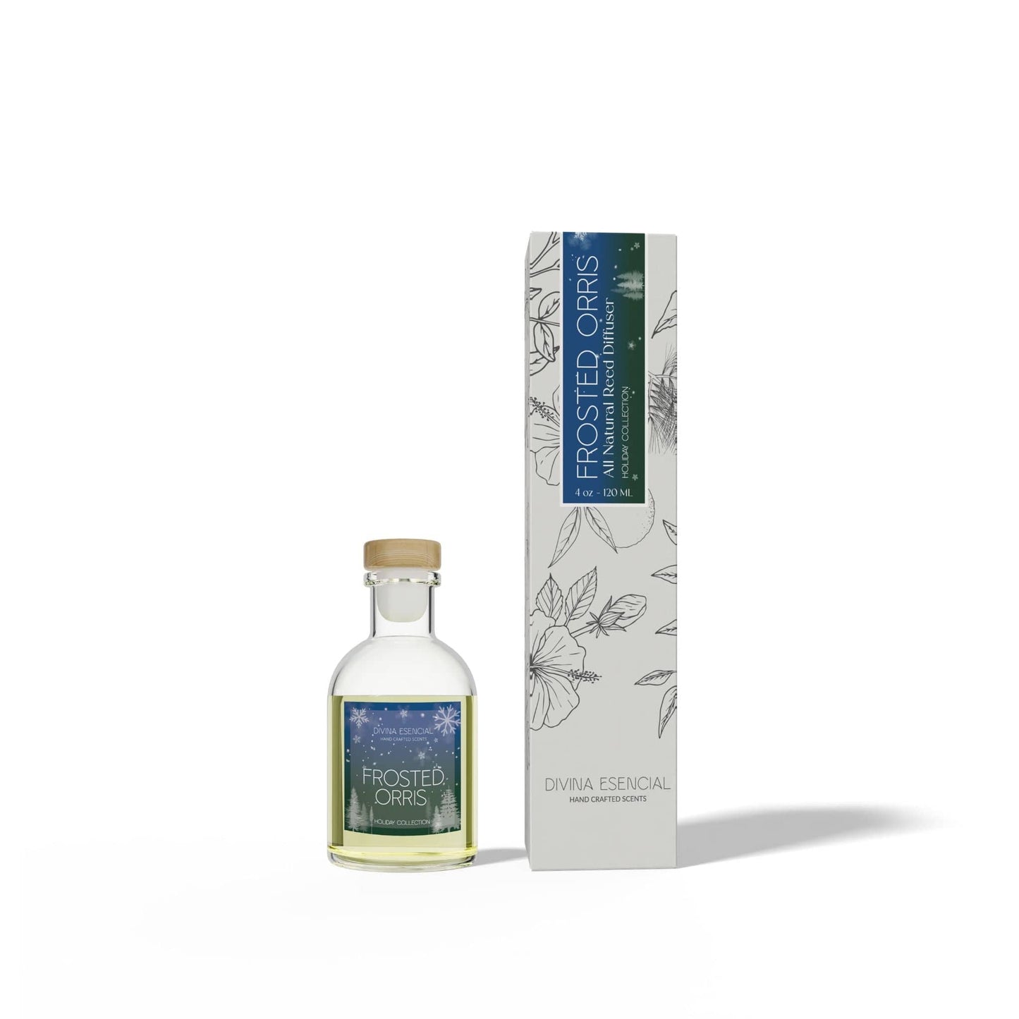 Frosted Orris Holiday Reed Diffuser | Sea Salt & Citrus Scented Diffuser