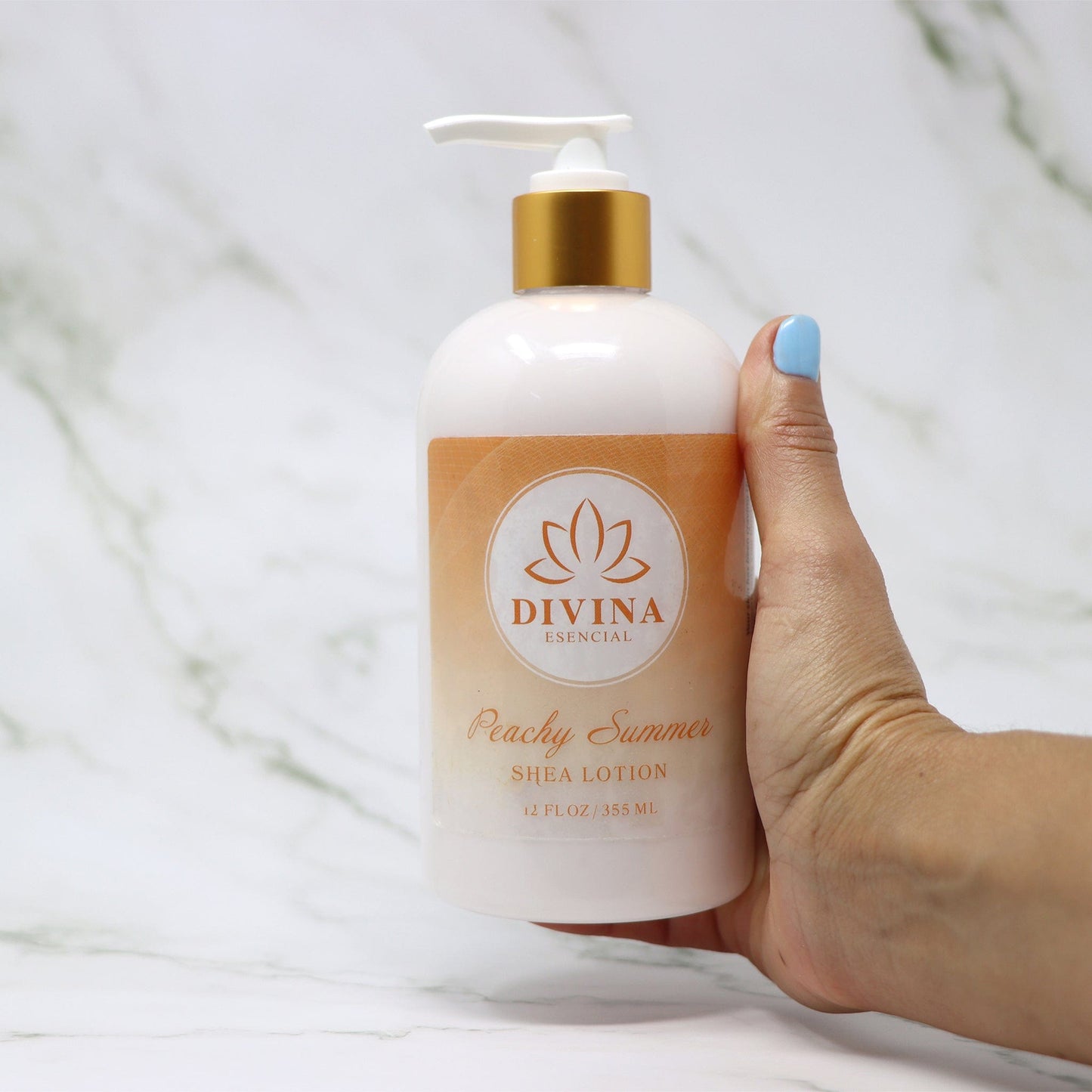 Divina Esencial Shea Butter Hand Lotion Peachy Summer 12 fl oz