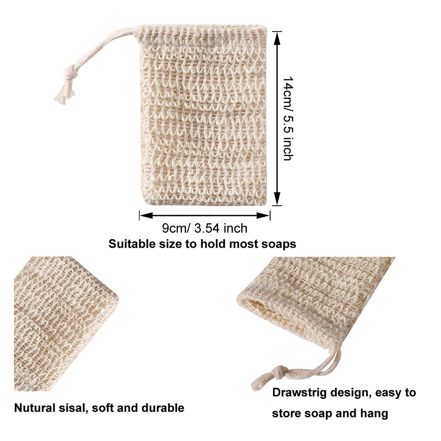 Sisal Soap Saver Pouch (Set of 2-4) - Image 7