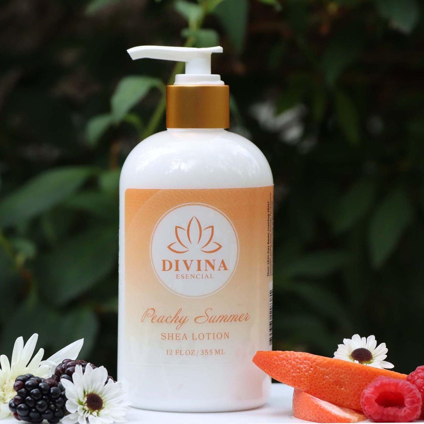 Divina Esencial Shea Butter Hand Lotion Peachy Summer 12 fl oz