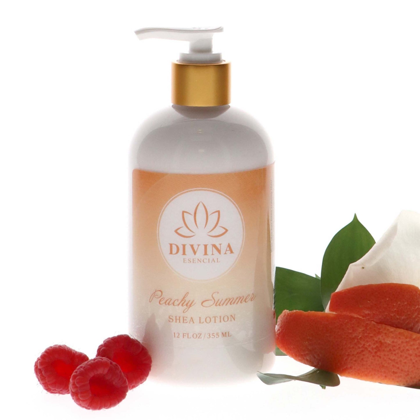 Divina Esencial Shea Butter Hand Lotion Peachy Summer 12 fl oz