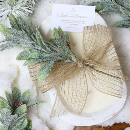 Mistletoe Memories | 3-Wick White Bowl Candle for Cozy Holidays