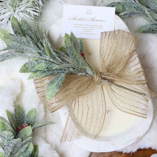 Mistletoe Memories | 3-Wick White Bowl Candle for Cozy Holidays