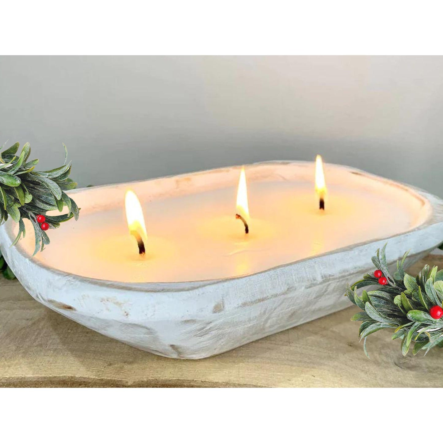 Mistletoe Memories | 3-Wick White Bowl Candle for Cozy Holidays