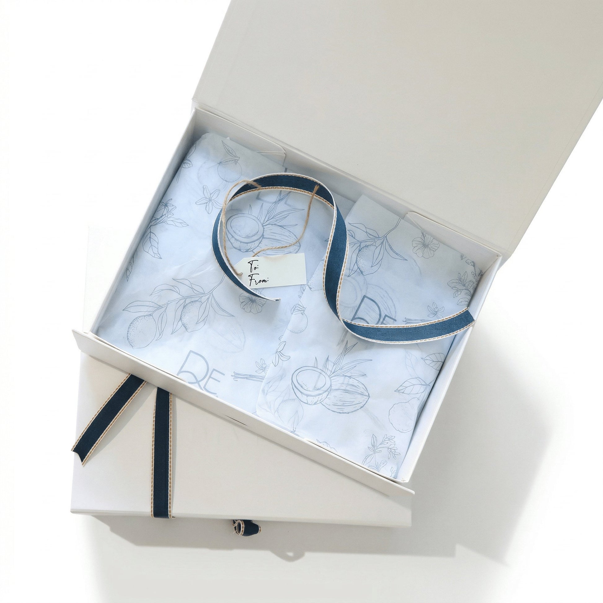 Amalfi Home Scents Gift Set - Open box with branded tissue paper and gift tag