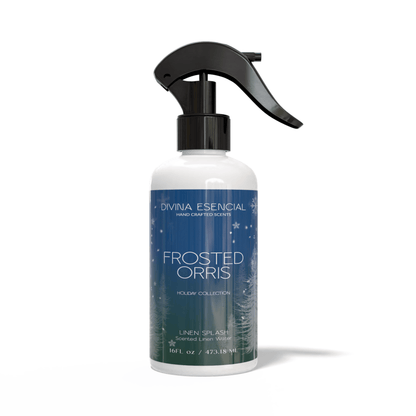 Frosted Orris Holiday Linen Spray | Sea Salt & Citrus Freshening Spray