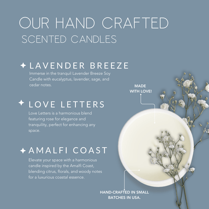 Amalfi Harmony - Natural Coconut Soy Wax Candle, 8oz with Canva Gift Bag