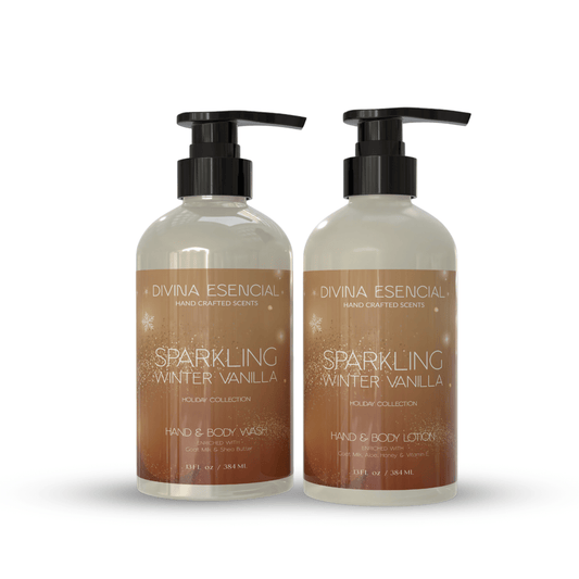 Sparkling Vanilla Holiday Hand & Body Care Duo | Festive Vanilla Scented Set