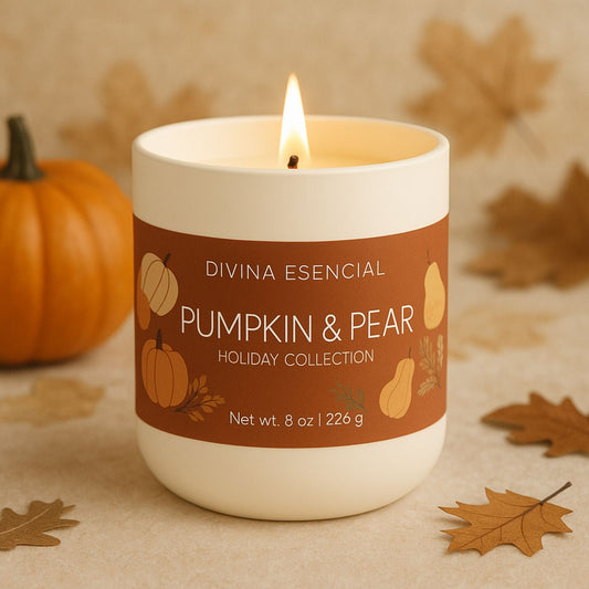 Pumpkin & Pear Candle with Canvas Bag - Holiday Collection