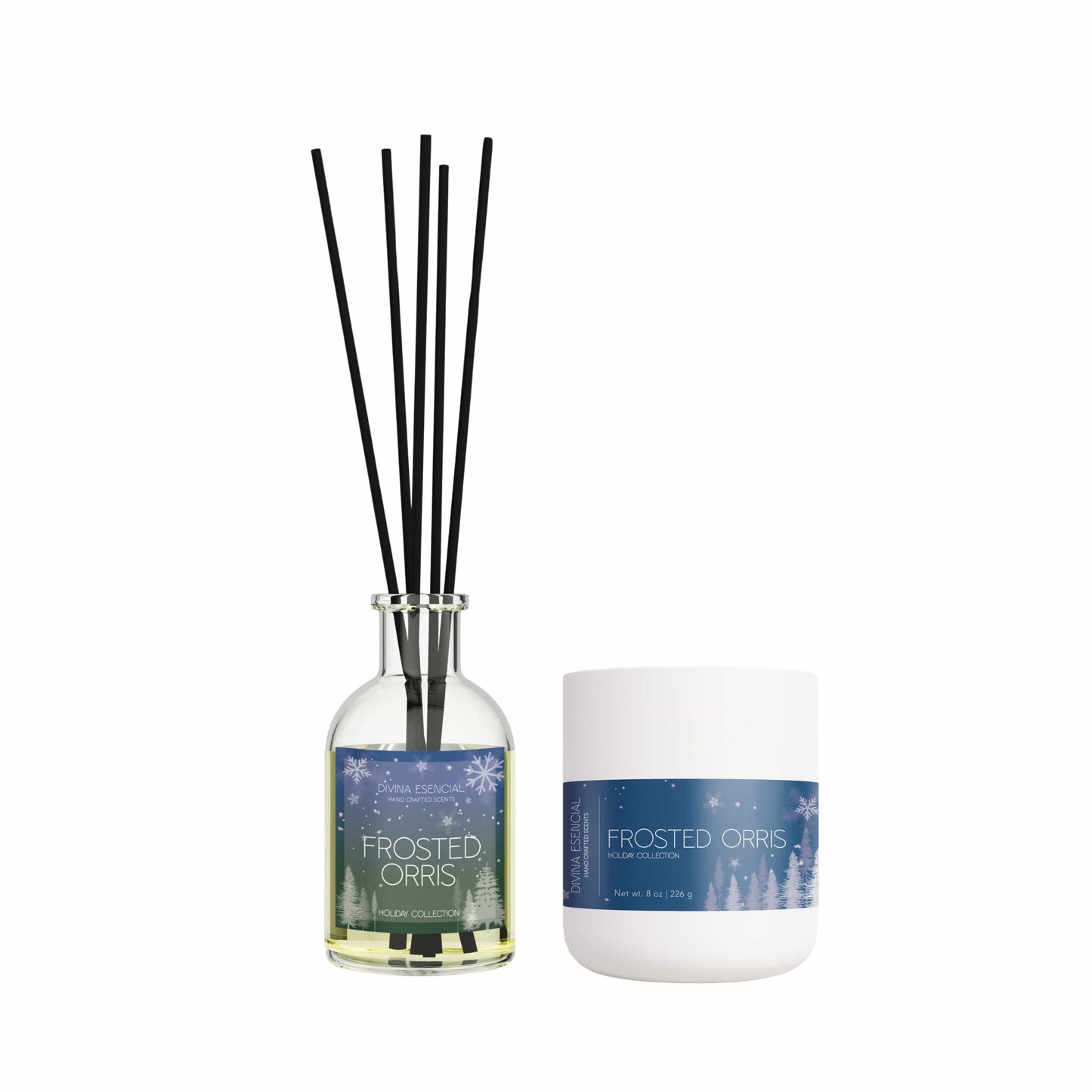 Frosted Orris – Candle & Reed Diffuser Set