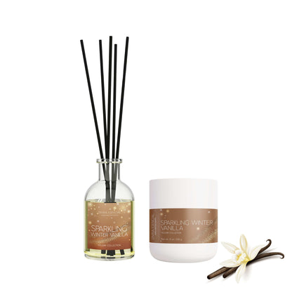 Sparkling Vanilla – Candle & Reed Diffuser Set