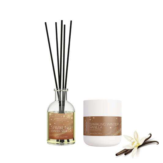 Sparkling Vanilla – Candle & Reed Diffuser Set