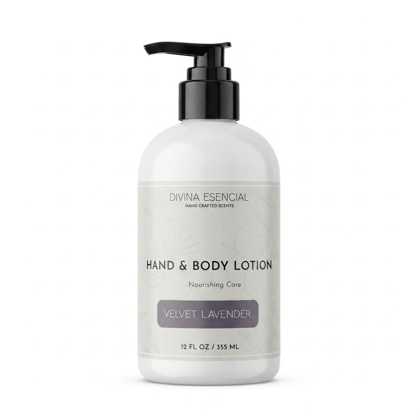 Hand & Body Lotion Velvet Lavender - White Background