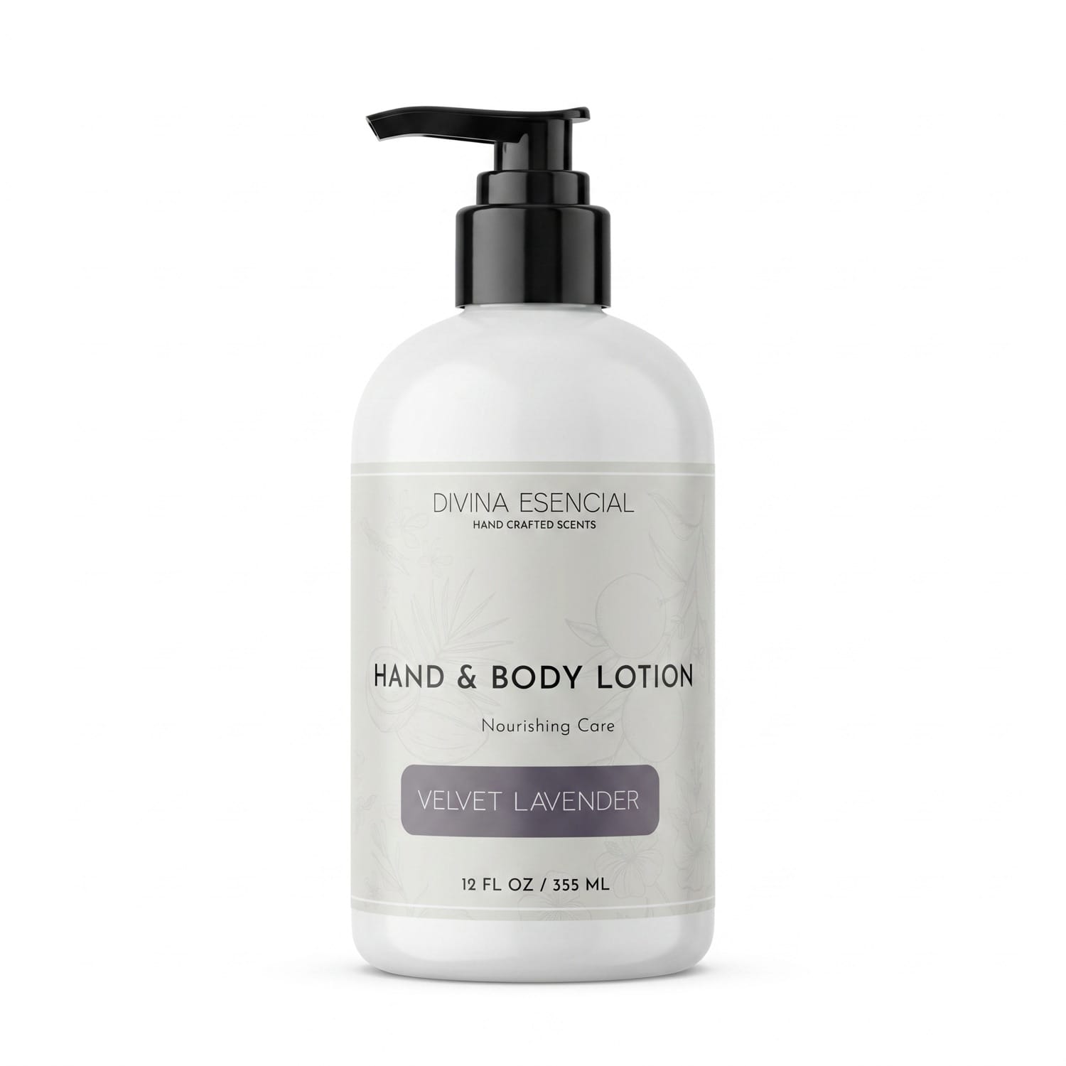Hand & Body Lotion Velvet Lavender - White Background