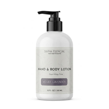 Hand & Body Lotion Velvet Lavender - White Background
