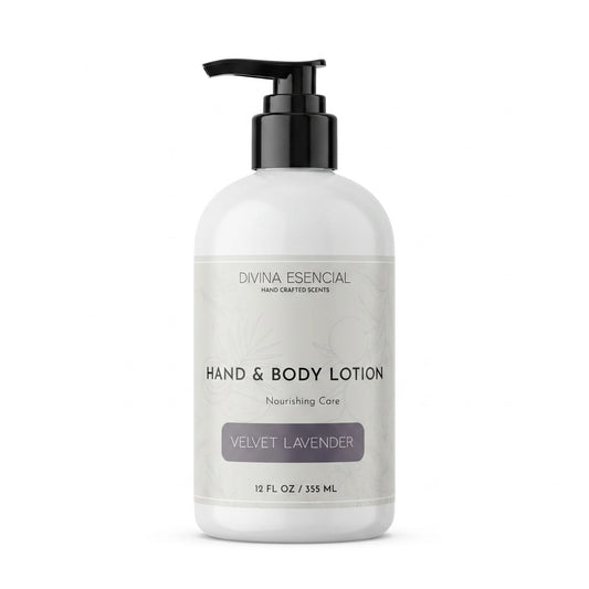 Hand & Body Lotion Velvet Lavender - White Background