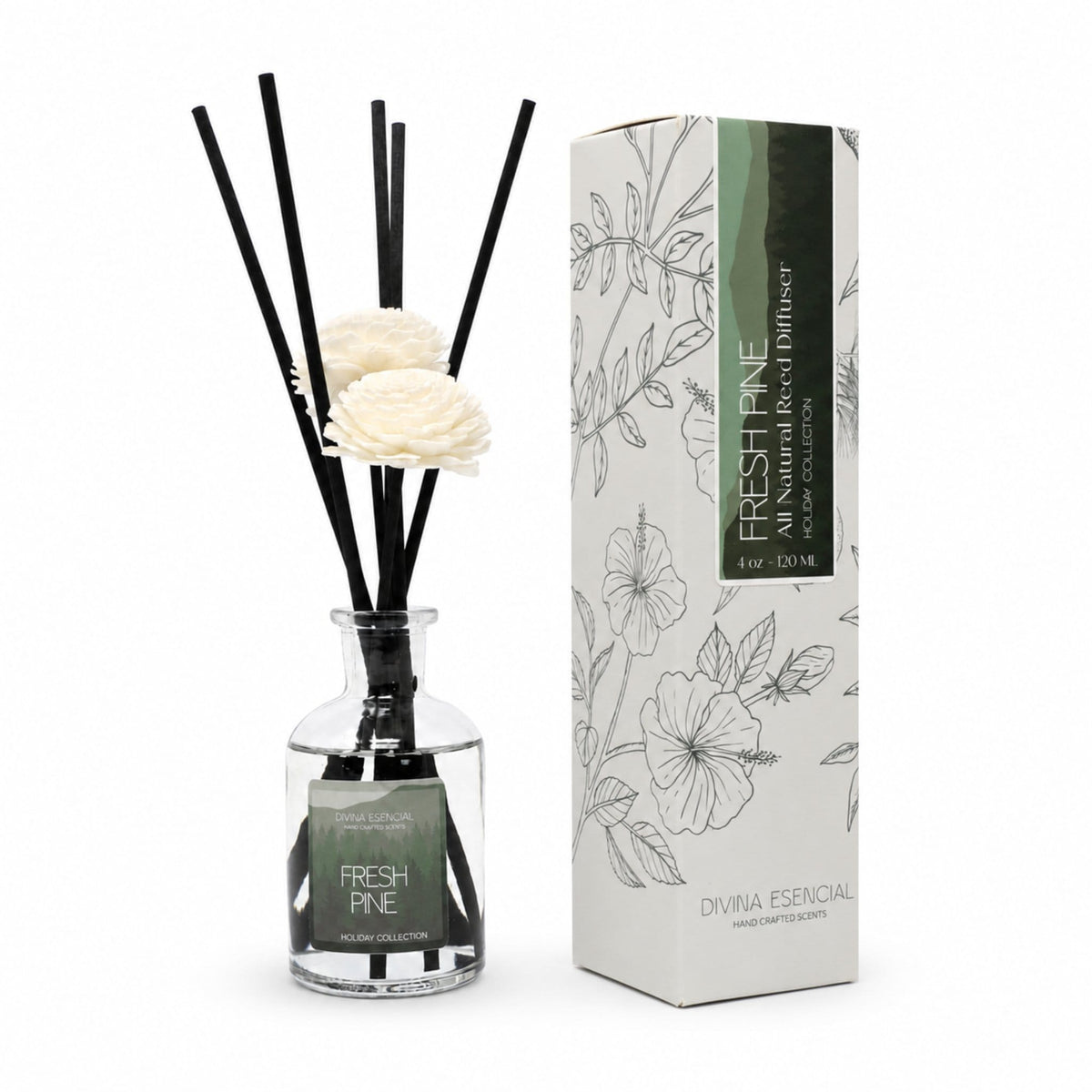 Fresh Pine Candle & Reed Diffuser Gift Set – Holiday Duo