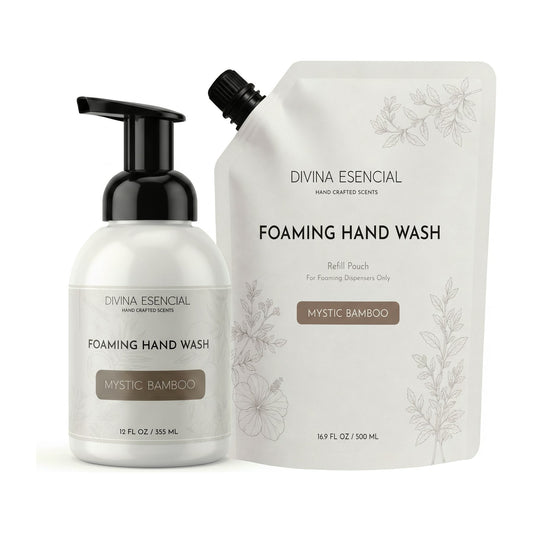 Foaming Hand Wash Pump with Refill Pouch - Mystic Bamboo