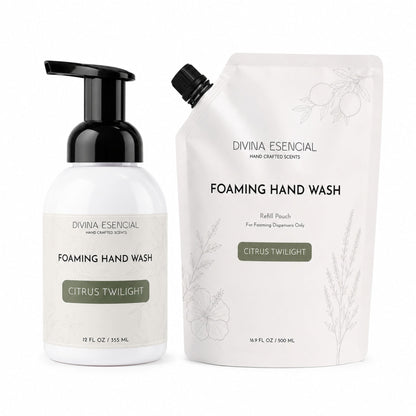 Foaming Hand Wash Pump with Refill Pouch - Citrus Twilight