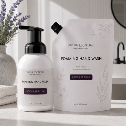 Foaming Hand Wash Pump with Refill Pouch - Moonlit Plum