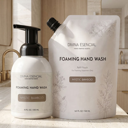 Foaming Hand Wash Pump with Refill Pouch - Mystic Bamboo