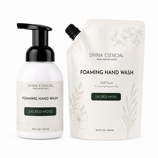 Foaming Hand Wash Pump with Refill Pouch - Sacred Moss