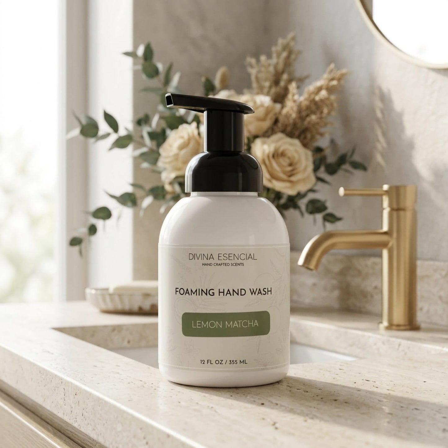 Foaming Hand Wash Pump - Lemon Matcha - Lifestyle