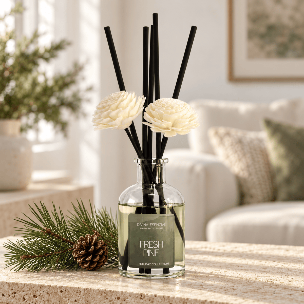 Fresh Pine Reed Diffuser – Holiday Collection