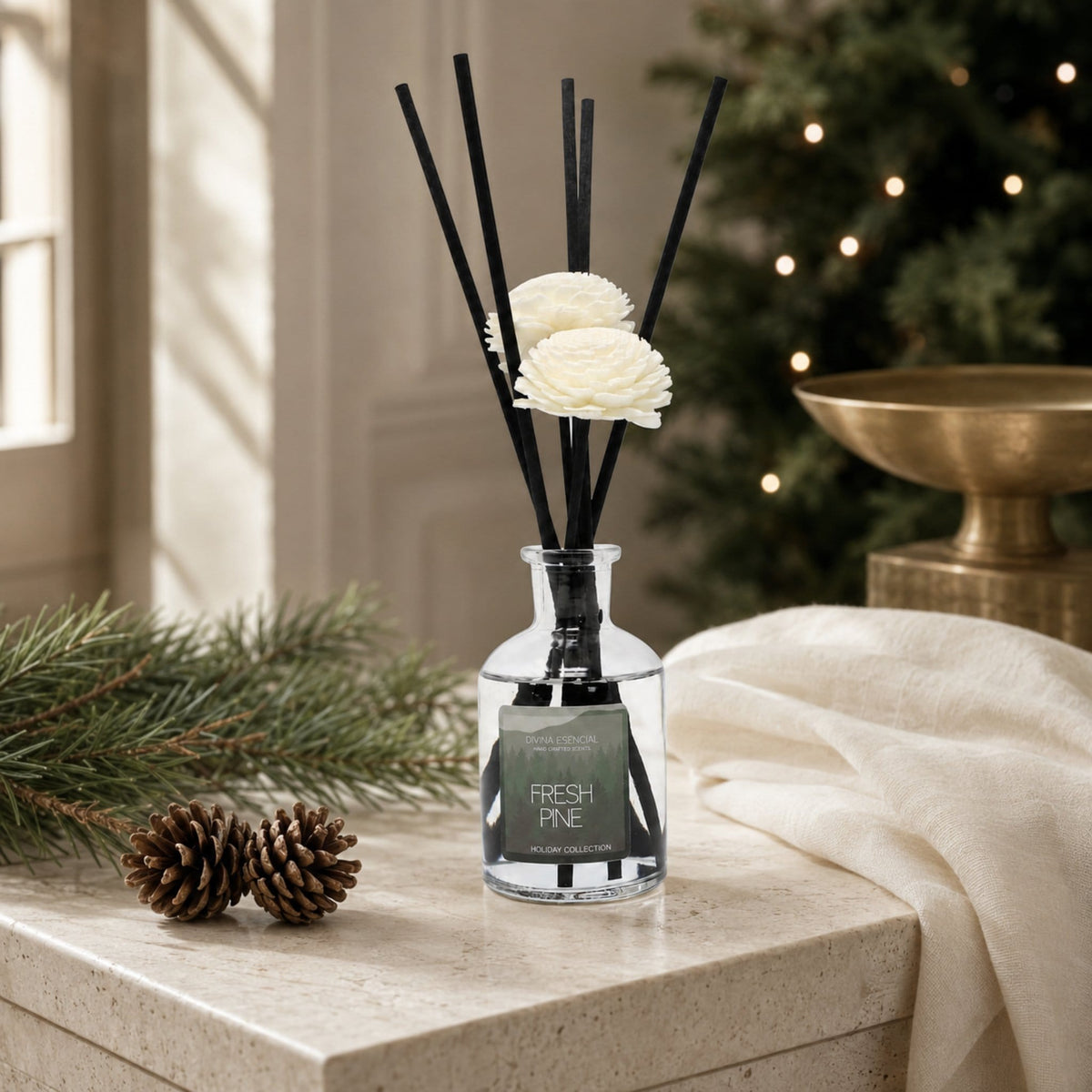 Fresh Pine Reed Diffuser – Holiday Collection