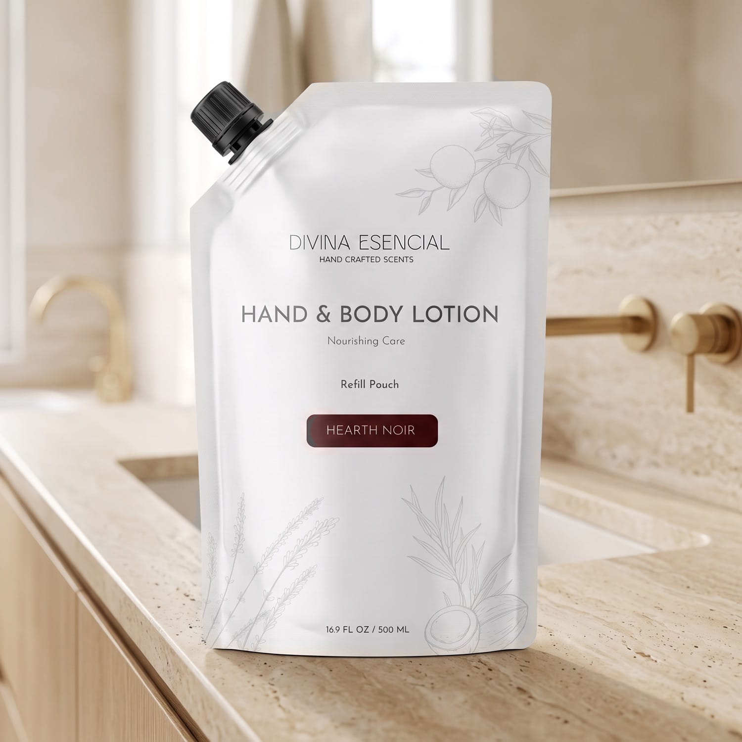 Hand & Body Lotion Refill Pouch Hearth Noir Lifestyle