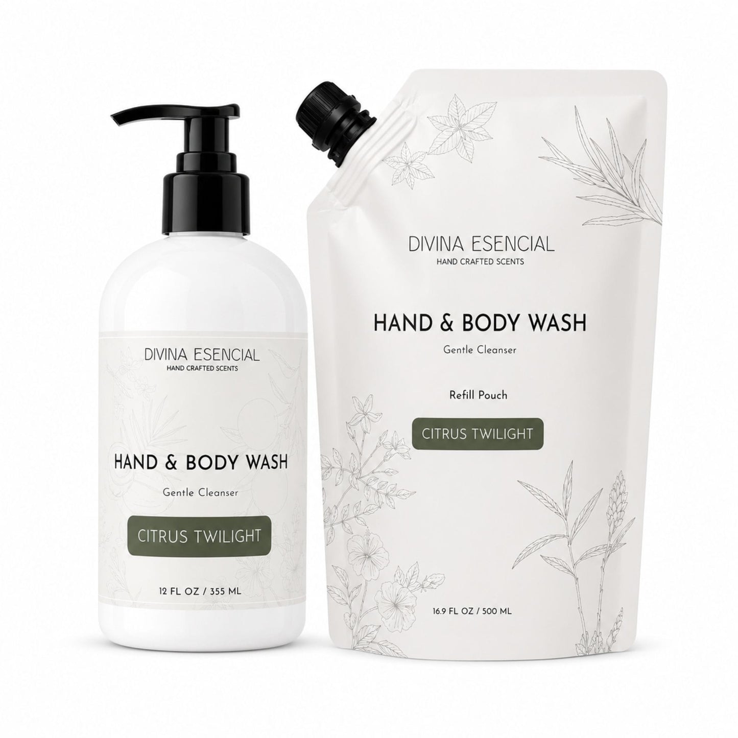 Hand & Body Wash with Refill Pouch - Citrus Twilight