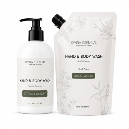 Hand & Body Wash with Refill Pouch - Citrus Twilight