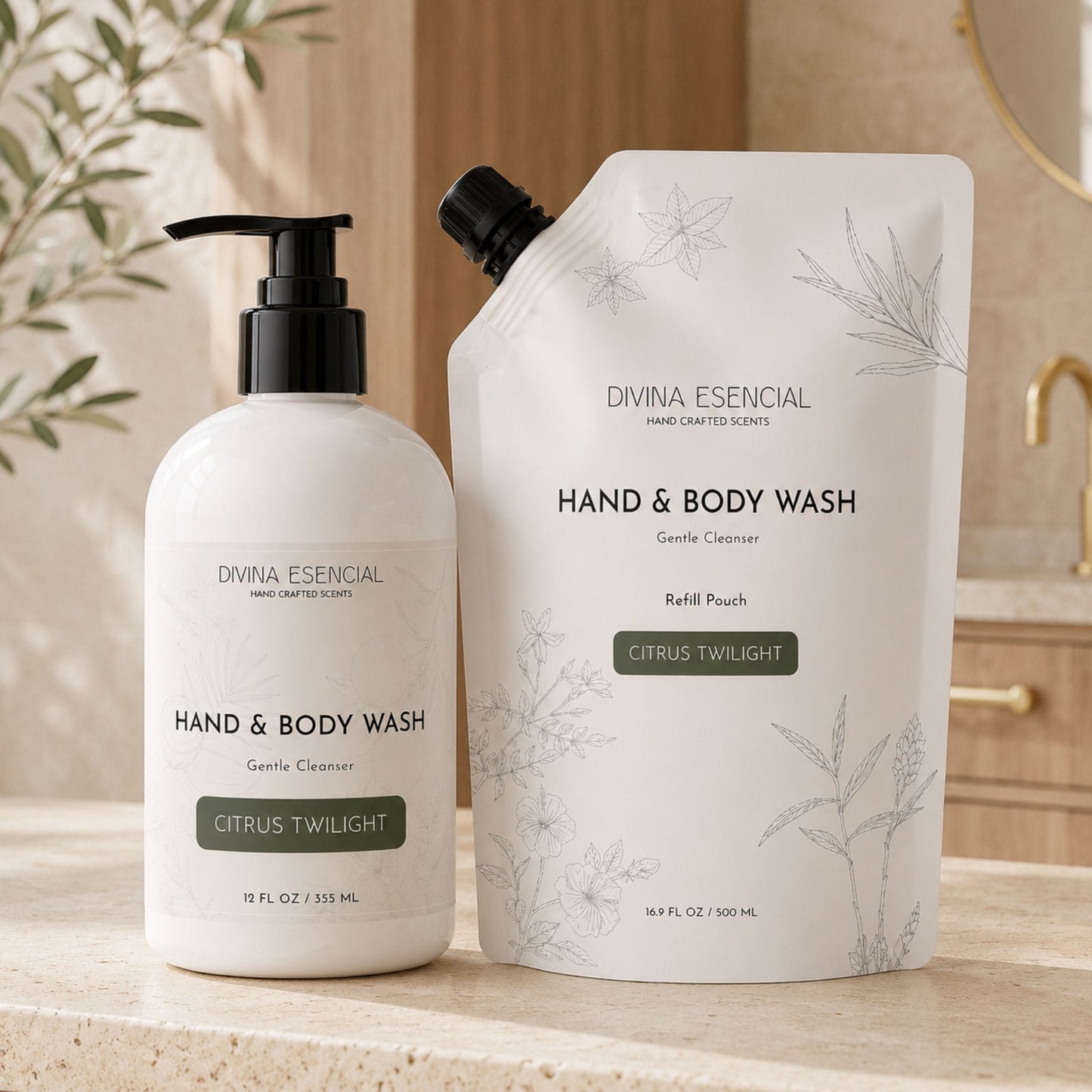 Hand & Body Wash with Refill Pouch - Citrus Twilight