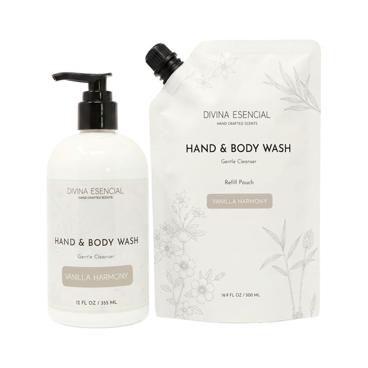 Hand & Body Wash with Refill Pouch - Vanilla Harmony