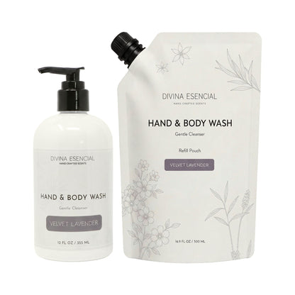 Hand & Body Wash with Refill Pouch - Velvet lavender