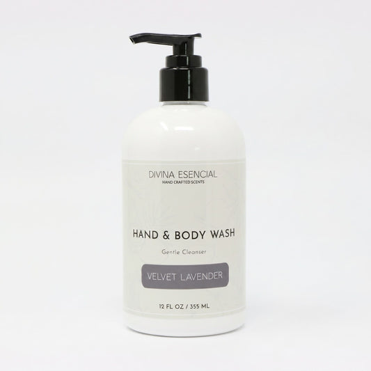 Hand & Body Wash Velvet Lavender - White Background