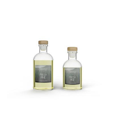 Two bottles of 'Fresh Pine' on a white background